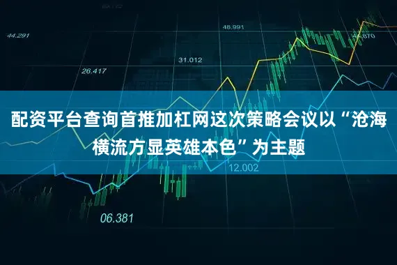 配资平台查询首推加杠网这次策略会议以“沧海横流方显英雄本色”为主题